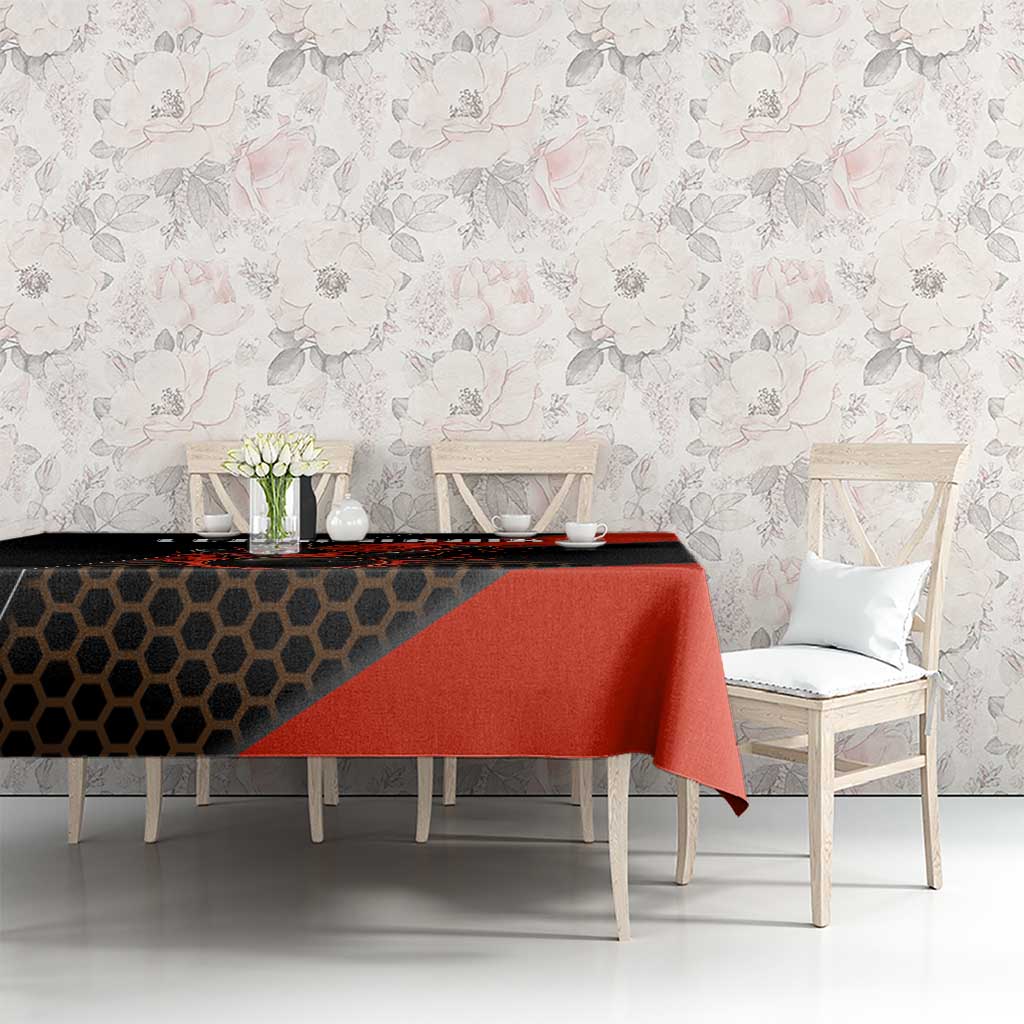 Personalized Bowling Tournament Tablecloth Ball Strike Black And Red Custom Bowling Team - Wonder Print Shop