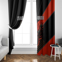 Personalized Bowling Tournament Window Curtain Ball Strike Black And Red Custom Bowling Team - Wonder Print Shop