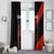 Personalized Bowling Tournament Window Curtain Ball Strike Black And Red Custom Bowling Team - Wonder Print Shop