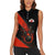 Personalized Bowling Tournament Women Sleeveless Polo Shirt Ball Strike Black And Red Custom Bowling Team - Wonder Print Shop