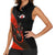 Personalized Bowling Tournament Women Sleeveless Polo Shirt Ball Strike Black And Red Custom Bowling Team - Wonder Print Shop