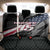 Custom Bike Shirt Racing Motocross Back Car Seat Cover American Flag and Black Hexagon Lightning Graphic Design - Wonder Print Shop