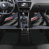 Custom Bike Shirt Racing Motocross Car Mats American Flag and Black Hexagon Lightning Graphic Design - Wonder Print Shop