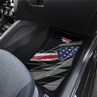 Custom Bike Shirt Racing Motocross Car Mats American Flag and Black Hexagon Lightning Graphic Design - Wonder Print Shop