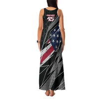 Custom Bike Shirt Racing Motocross Family Matching Tank Maxi Dress and Hawaiian Shirt American Flag and Black Hexagon Lightning Graphic Design - Wonder Print Shop