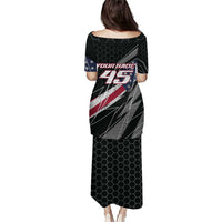 Custom Bike Shirt Racing Motocross Puletasi American Flag and Black Hexagon Lightning Graphic Design - Wonder Print Shop