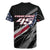Custom Bike Shirt Racing Motocross Rugby Jersey American Flag and Black Hexagon Lightning Graphic Design - Wonder Print Shop