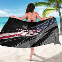 Custom Bike Shirt Racing Motocross Sarong American Flag and Black Hexagon Lightning Graphic Design - Wonder Print Shop