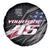 Custom Bike Shirt Racing Motocross Spare Tire Cover American Flag and Black Hexagon Lightning Graphic Design - Wonder Print Shop