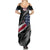 Custom Bike Shirt Racing Motocross Summer Maxi Dress American Flag and Black Hexagon Lightning Graphic Design - Wonder Print Shop