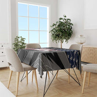 Custom Bike Shirt Racing Motocross Tablecloth American Flag and Black Hexagon Lightning Graphic Design - Wonder Print Shop
