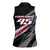 Custom Bike Shirt Racing Motocross Women Sleeveless Polo Shirt American Flag and Black Hexagon Lightning Graphic Design - Wonder Print Shop