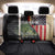 Custom Largemouth Bass Fishing Back Car Seat Cover American Flag and Bubble Texture Background - Wonder Print Shop