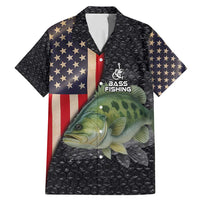 Custom Largemouth Bass Fishing Family Matching Mermaid Dress and Hawaiian Shirt American Flag and Bubble Texture Background - Wonder Print Shop
