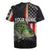 Custom Largemouth Bass Fishing Rugby Jersey American Flag and Bubble Texture Background - Wonder Print Shop