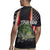 Custom Largemouth Bass Fishing Rugby Jersey American Flag and Bubble Texture Background - Wonder Print Shop