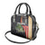 Custom Largemouth Bass Fishing Shoulder Handbag American Flag and Bubble Texture Background - Wonder Print Shop