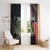 Custom Largemouth Bass Fishing Window Curtain American Flag and Bubble Texture Background - Wonder Print Shop