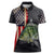 Custom Largemouth Bass Fishing Women Polo Shirt American Flag and Bubble Texture Background - Wonder Print Shop