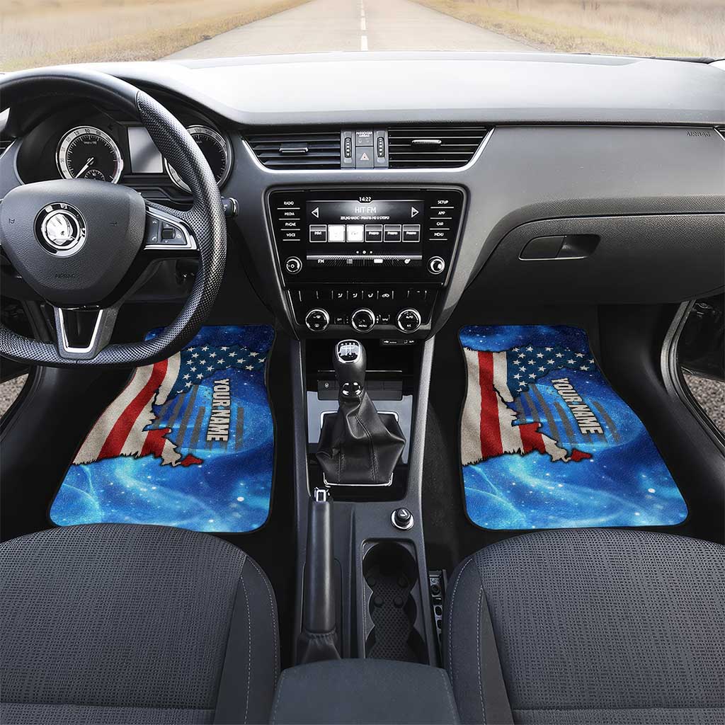 Custom American Flag Universe Patriotic Car Mats Blue Galaxy Sky Graphic Design - Wonder Print Shop