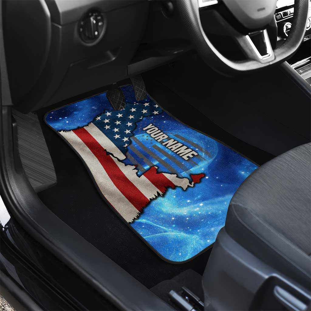 Custom American Flag Universe Patriotic Car Mats Blue Galaxy Sky Graphic Design - Wonder Print Shop