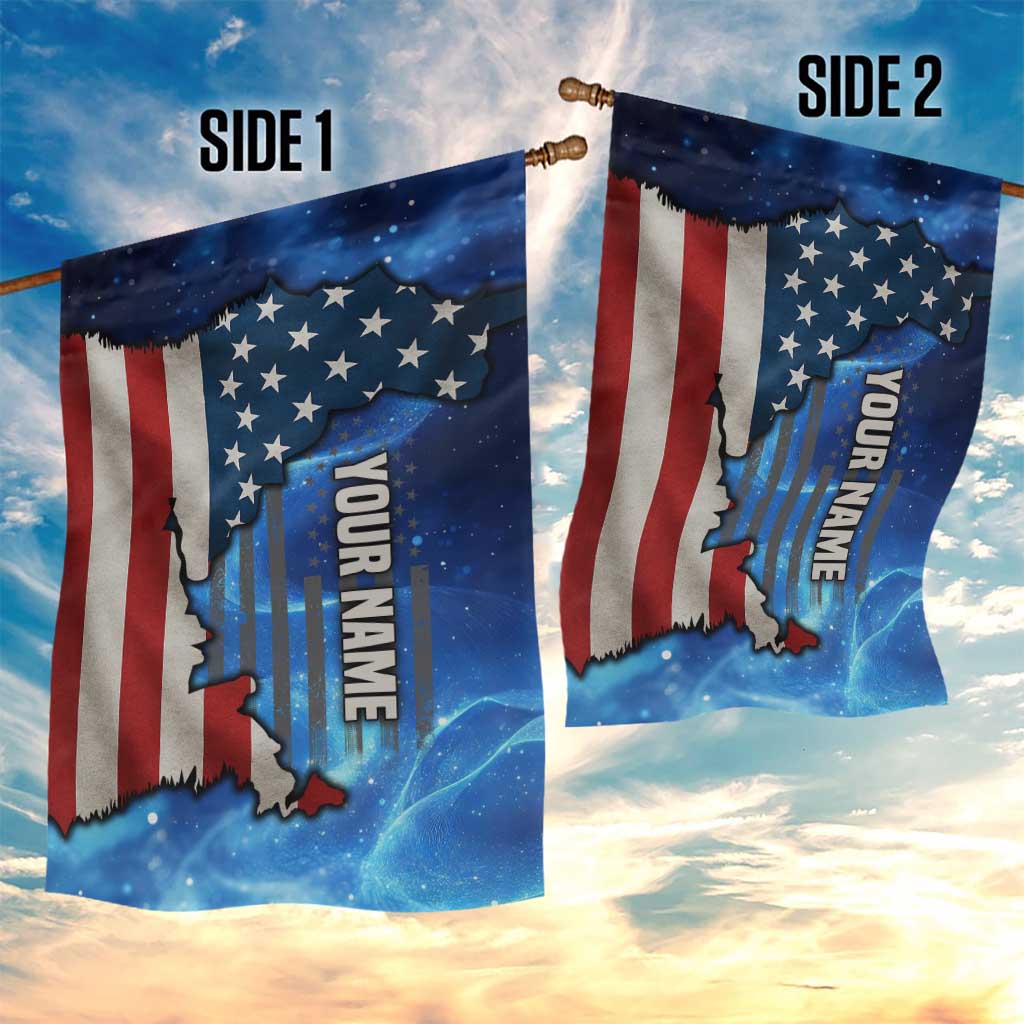 Custom American Flag Universe Patriotic Garden Flag Blue Galaxy Sky Graphic Design - Wonder Print Shop
