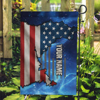 Custom American Flag Universe Patriotic Garden Flag Blue Galaxy Sky Graphic Design - Wonder Print Shop