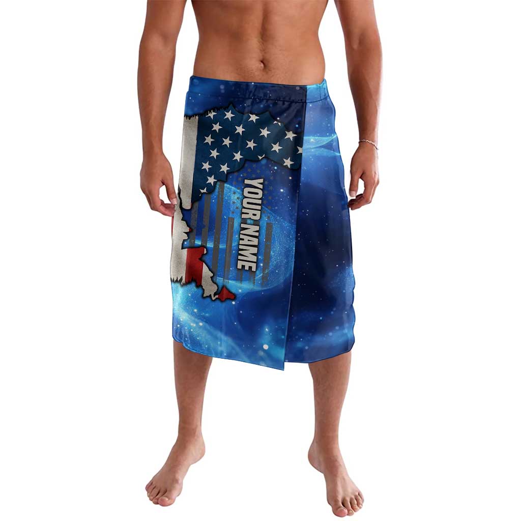 Custom American Flag Universe Patriotic Lavalava Blue Galaxy Sky Graphic Design - Wonder Print Shop