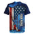 Custom American Flag Universe Patriotic Rugby Jersey Blue Galaxy Sky Graphic Design - Wonder Print Shop