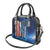 Custom American Flag Universe Patriotic Shoulder Handbag Blue Galaxy Sky Graphic Design - Wonder Print Shop