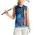 Custom American Flag Universe Patriotic Women Sleeveless Polo Shirt Blue Galaxy Sky Graphic Design - Wonder Print Shop