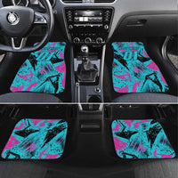 Personalized Ride Like a Girl Car Mats Motocross Graphic and Turquoise Pink Graffiti Design - Wonder Print Shop
