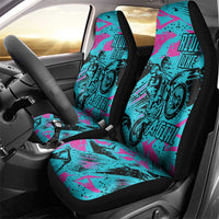 Personalized Ride Like a Girl Car Seat Cover Motocross Graphic and Turquoise Pink Graffiti Design - Wonder Print Shop