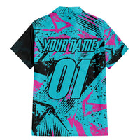 Personalized Ride Like a Girl Family Matching Mermaid Dress and Hawaiian Shirt Motocross Graphic and Turquoise Pink Graffiti Design - Wonder Print Shop