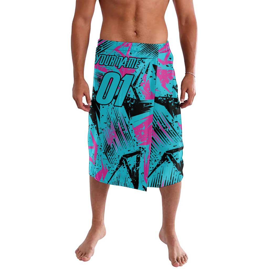 Personalized Ride Like a Girl Lavalava Motocross Graphic and Turquoise Pink Graffiti Design - Wonder Print Shop