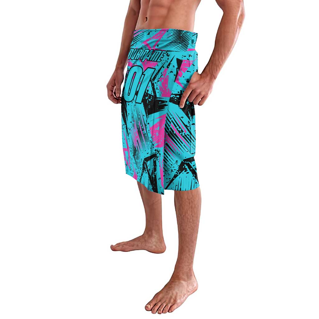 Personalized Ride Like a Girl Lavalava Motocross Graphic and Turquoise Pink Graffiti Design - Wonder Print Shop