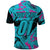 Personalized Ride Like a Girl Polo Shirt Motocross Graphic and Turquoise Pink Graffiti Design - Wonder Print Shop