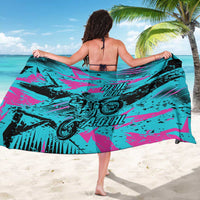 Personalized Ride Like a Girl Sarong Motocross Graphic and Turquoise Pink Graffiti Design - Wonder Print Shop