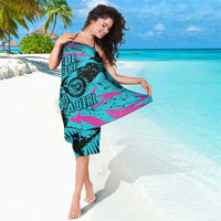 Personalized Ride Like a Girl Sarong Motocross Graphic and Turquoise Pink Graffiti Design - Wonder Print Shop