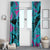 Personalized Ride Like a Girl Window Curtain Motocross Graphic and Turquoise Pink Graffiti Design - Wonder Print Shop