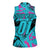 Personalized Ride Like a Girl Women Sleeveless Polo Shirt Motocross Graphic and Turquoise Pink Graffiti Design - Wonder Print Shop