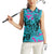 Personalized Ride Like a Girl Women Sleeveless Polo Shirt Motocross Graphic and Turquoise Pink Graffiti Design - Wonder Print Shop