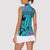 Personalized Ride Like a Girl Women Sleeveless Polo Shirt Motocross Graphic and Turquoise Pink Graffiti Design - Wonder Print Shop