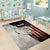 Walleye Fishing Area Rug American Flag Vintage Design and Custom Name Option - Wonder Print Shop