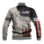 Walleye Fishing Baseball Jacket American Flag Vintage Design and Custom Name Option - Wonder Print Shop