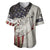 Walleye Fishing Baseball Jersey American Flag Vintage Design and Custom Name Option - Wonder Print Shop