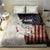 Walleye Fishing Bedding Set American Flag Vintage Design and Custom Name Option - Wonder Print Shop