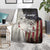 Walleye Fishing Blanket American Flag Vintage Design and Custom Name Option - Wonder Print Shop