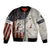 Walleye Fishing Bomber Jacket American Flag Vintage Design and Custom Name Option - Wonder Print Shop