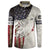Walleye Fishing Button Sweatshirt American Flag Vintage Design and Custom Name Option - Wonder Print Shop